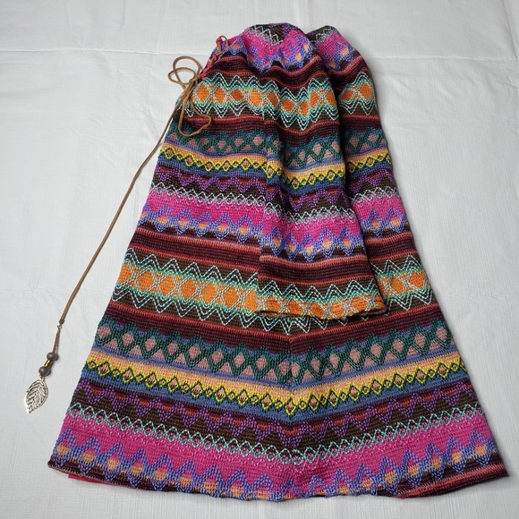 Rare Editions Dress Multicolor Chevron Print Lined Bell Sleeves Girl's Size 5 - Picture 10 of 14
